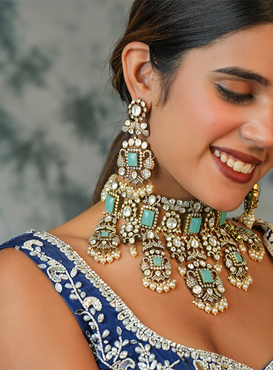 Turquoise Twilight Bridal Choker set